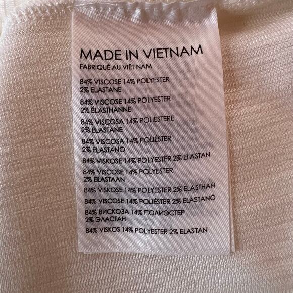 CLUB MONACO Cozy Ottoman Ribbed Turtleneck Sweater Dress Cream Women’s S - Picture 5 of 7